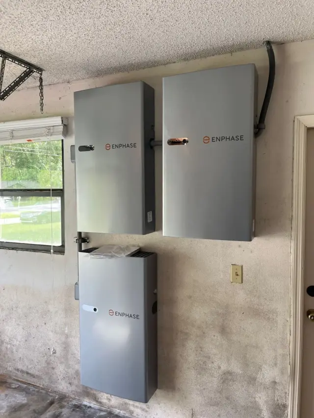 May Electric Solar battery installation — Enphase 5P 15kWh garage2