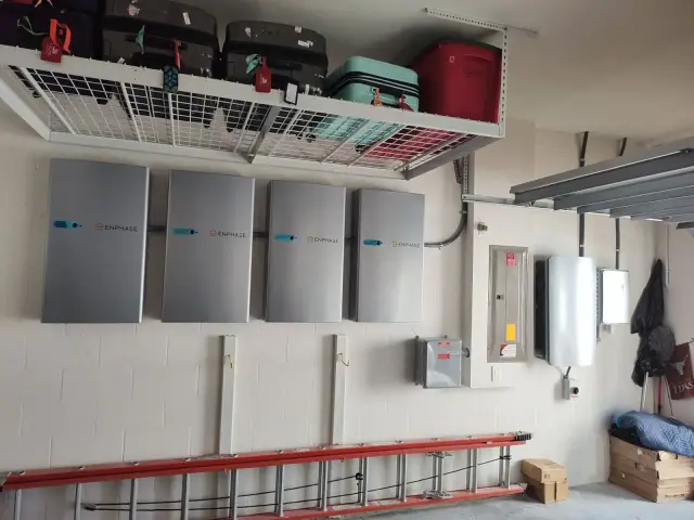 May Electric Solar battery installation — Enphase 5P 20kWh Garage2