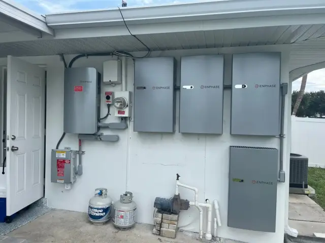 May Electric Solar battery installation — Enphase5P Install Outdoor1