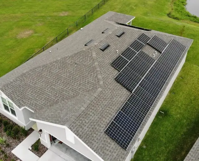 May Electric Solar solar installation — Install Shingle drone8