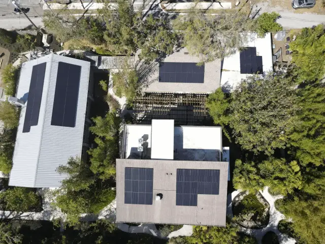 May Electric Solar solar installation — Install aerial