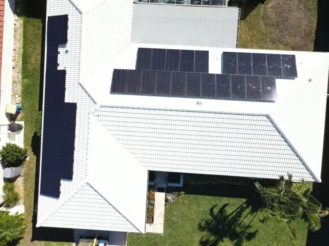 May Electric Solar solar installation — Install tile drone